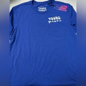 American Eagle Outfitters Royal Blue Graphic Tee “Young money”